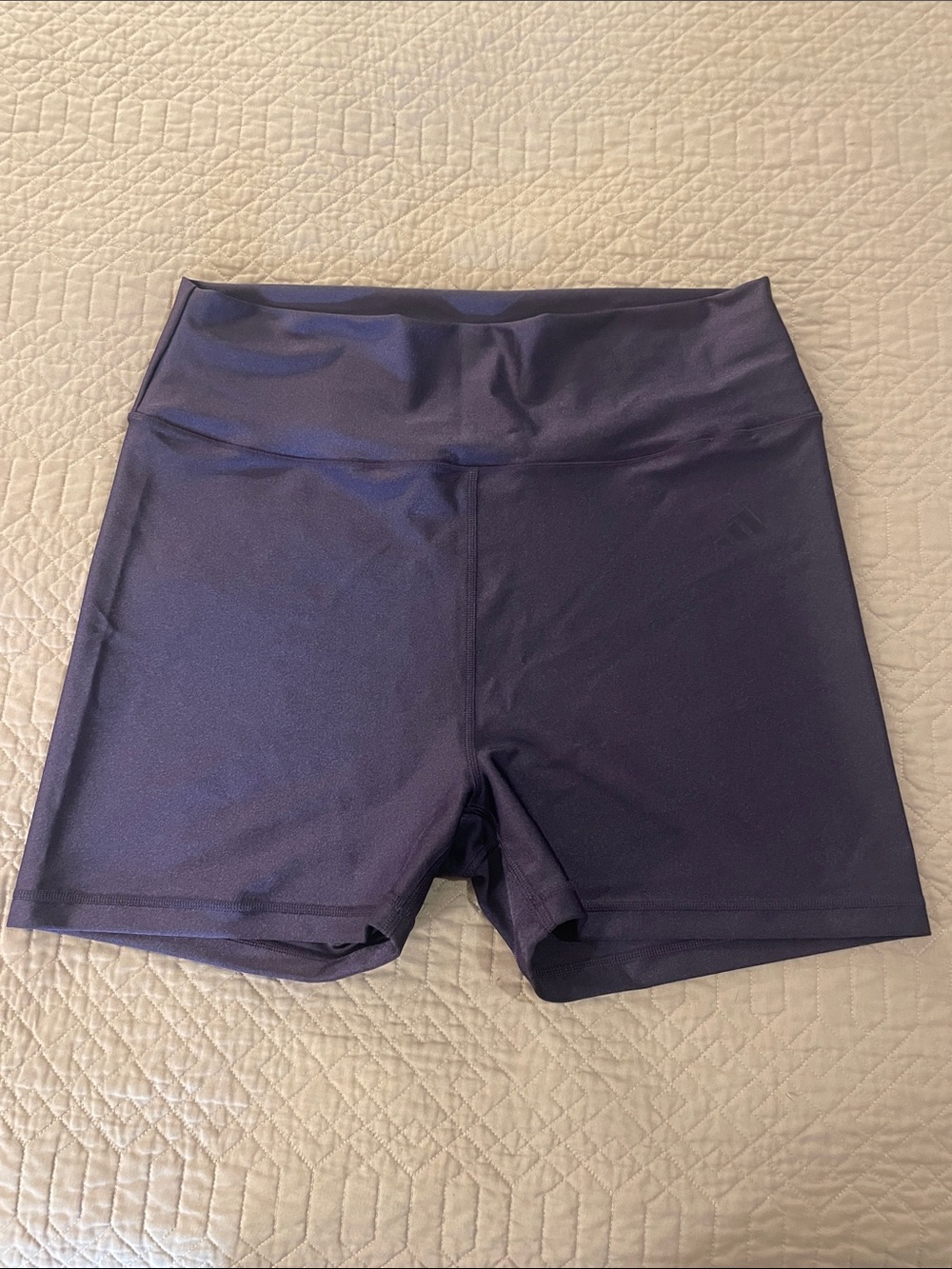 Adidas Women's aeroready Deep Purple High-Rise Bike Shorts